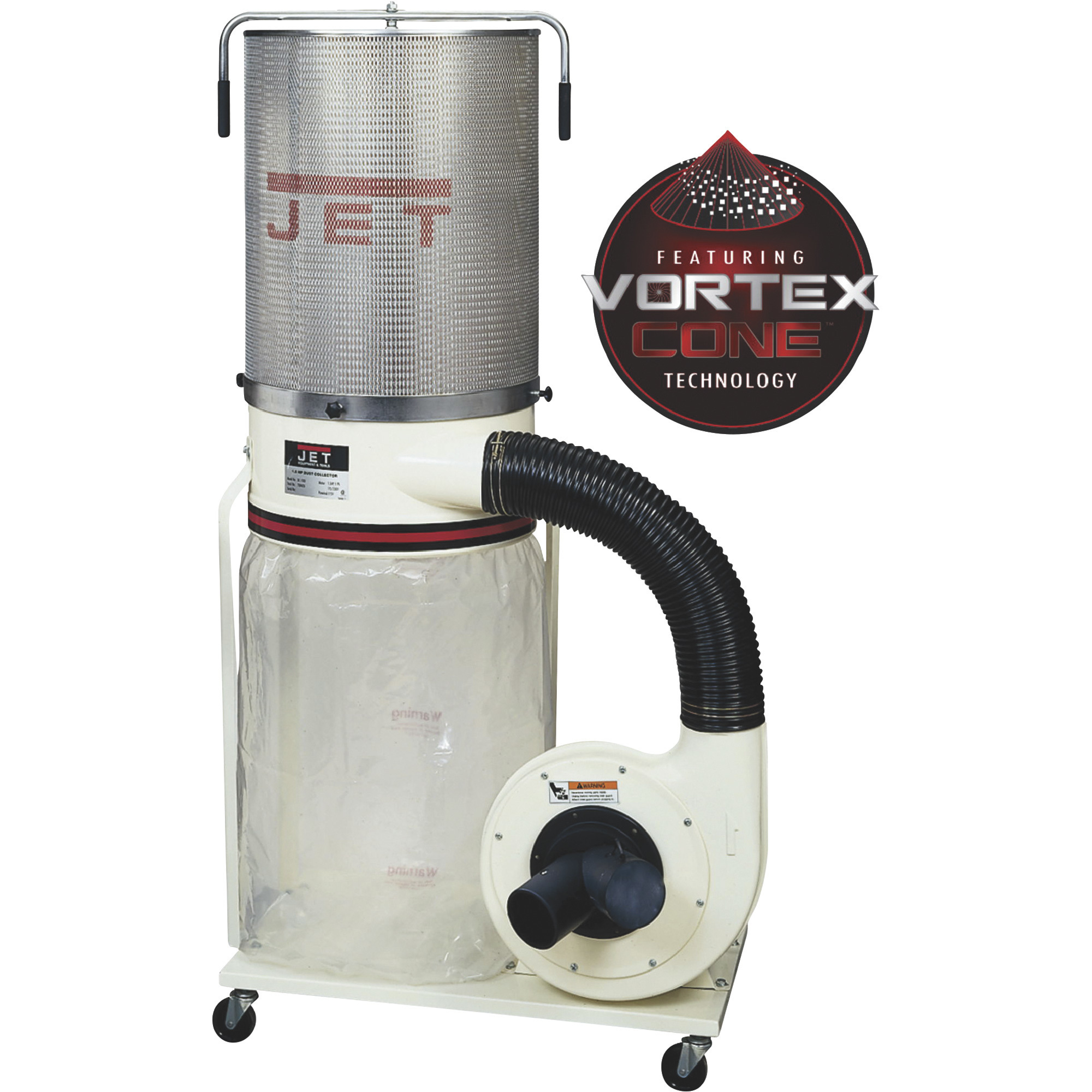 JET Dust Collector, 1.5 HP, 1PH, 115/230V, 2-Micron Canister Kit, Model# DC-1100VX-CK